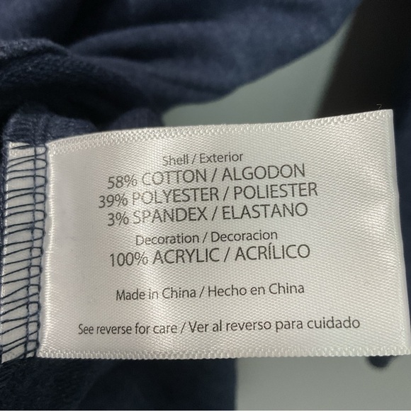 WildFox Size XXL Navy Blue Good Vibes Over Size Crew Neck Sweater NWT - Picture 6 of 7